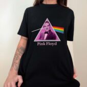 The Barber Kevin Bacon Dark Side Of The Moon Pink Floyd Front Shirt Woman Black - OtherBrick