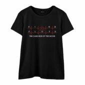The Dark Side Of The Moon 50th Anniversary Heartbeat Pink Floyd Front Wtee Black - OtherBrick