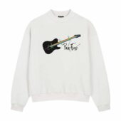 The Dark Side Of The Moon Heartbeat Guitar Pink Floyd Front Sweatshirt White - OtherBrick