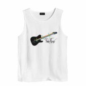 The Dark Side Of The Moon Heartbeat Guitar Pink Floyd Front Tank White - OtherBrick