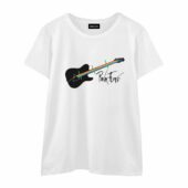 The Dark Side Of The Moon Heartbeat Guitar Pink Floyd Front Wtee White - OtherBrick