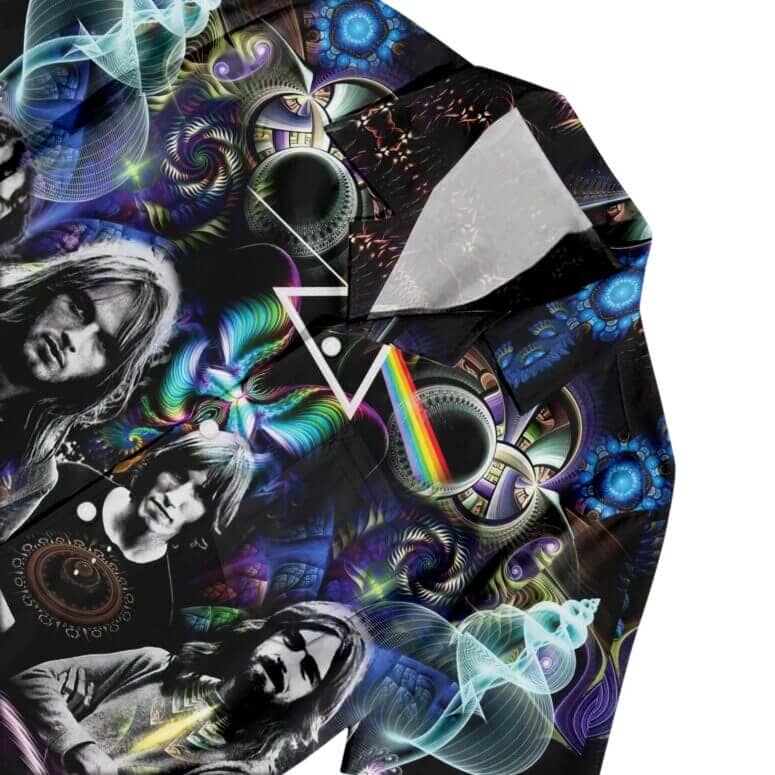 Dark Side Of The Moon Prism Over Serene Lake Pink Floyd Back Art Hawaiian Shirt