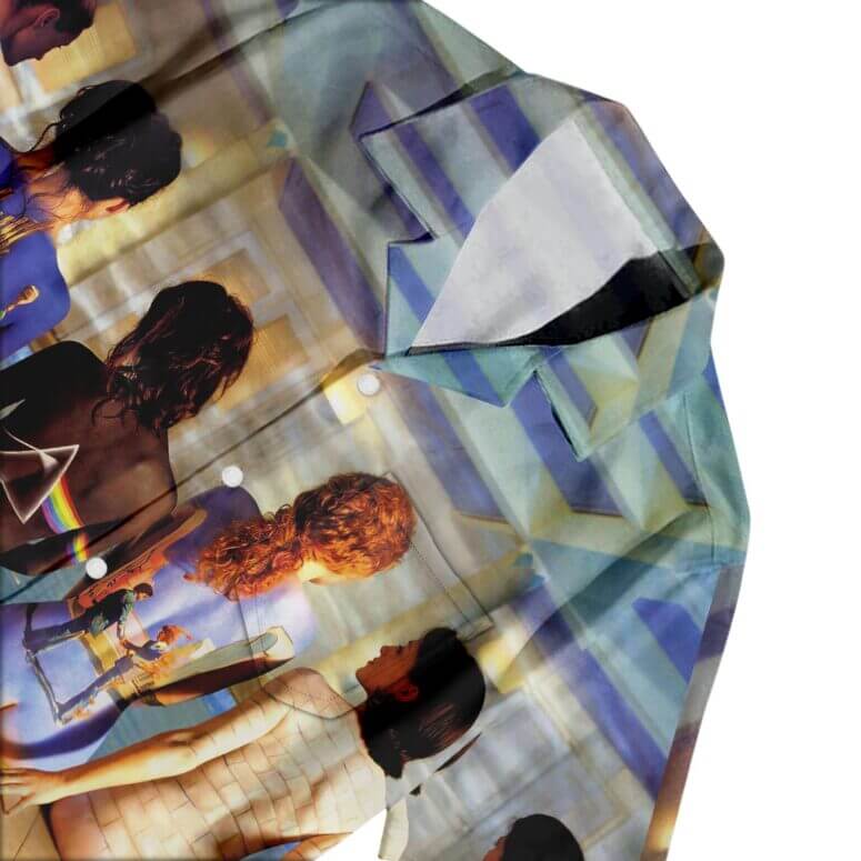 Dark Side Of The Moon Prism Over Serene Lake Pink Floyd Back Art Hawaiian Shirt