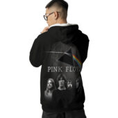 Hoodie Back Dark Side Of The Moon Pink Floyd Band On The Moon Hoodie - OtherBrick