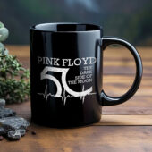 Mug Black 3 Pink Floyd Dark Side Of The Moon 50 Years In A Heartbeat - OtherBrick