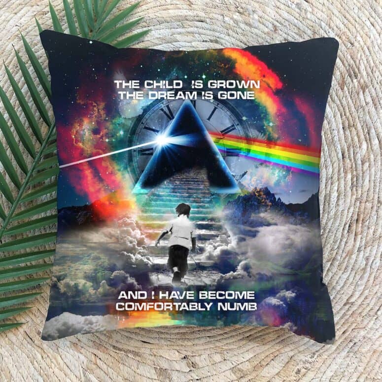 The Child Is Grown Comfortably Numb Pink Floyd Time DSOTM Cushion Pillow The Child Is Grown Comfortably Numb Pink Floyd Time DSOTM Cushion Pillow