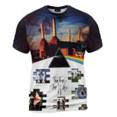 Shirt Front Dsotm Animals Wywh And Pink Floyd The Wall Fecking Flowers The Division Bell Atom Heart Mother - OtherBrick