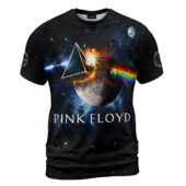 Shirt Front Dark Side Of The Moon Universe Galaxy Pink Floyd Hoodie - OtherBrick