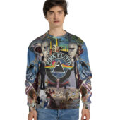 Sweater Front Pink Floyd Album Collage Art Hoodie - OtherBrick