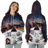 Ziphoodie Dsotm Animals Wywh And Pink Floyd The Wall Fecking Flowers The Division Bell Atom Heart Mother Hoodie - OtherBrick