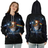 Ziphoodie Dark Side Of The Moon Universe Galaxy Pink Floyd Hoodie - OtherBrick