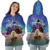 Ziphoodie The Endless River X Pulse Album And Eclipse Dsotm Rainbow Ring Art Hoodie - OtherBrick