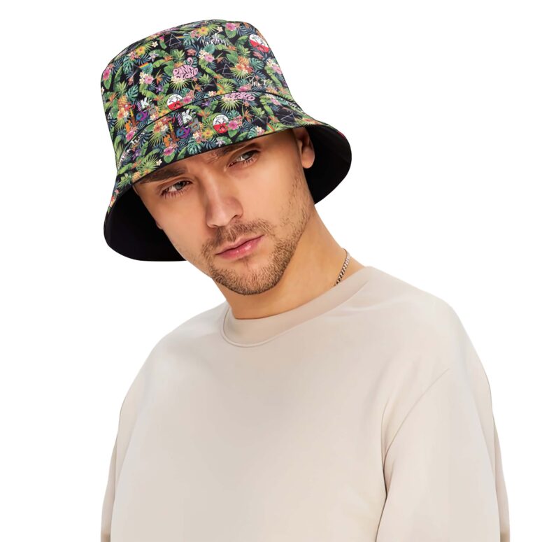Album Icon The Wall DSOTM Pink Floyd Tropical Plants Bucket Hat