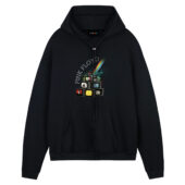 Dsotm Pink Floyd Album Television Vintage Front Hoodie Black - OtherBrick