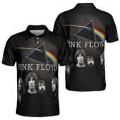 Dark Side Of The Moon Pink Floyd Ban On The Moon Front Back Polo Shirt - OtherBrick