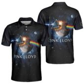 Dark Side Of The Moon Universe Galaxy Pink Floyd Polo Front Back - OtherBrick