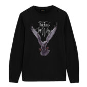 Death Raven Bird The Wall Pink Floyd Front Longsleeve Black - OtherBrick