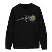 Morphin Side Of The Zords Front Longsleeve Black - OtherBrick
