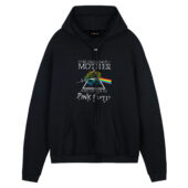Never Underestimate A Mother Who Listens To Pink Floyd Front Hoodie Black - OtherBrick