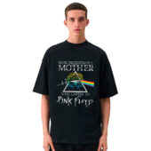 Never Underestimate A Mother Who Listens To Pink Floyd Front Shirt Man Black - OtherBrick