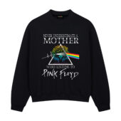 Never Underestimate A Mother Who Listens To Pink Floyd Front Sweatshirt Black - OtherBrick