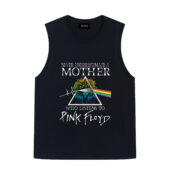 Never Underestimate A Mother Who Listens To Pink Floyd Front Tank Black - OtherBrick