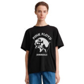Pig Fly Pink Floyd Animals Album Vintage Front Shirt Woman Black - OtherBrick