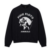 Pig Fly Pink Floyd Animals Album Vintage Front Sweatshirt Black - OtherBrick