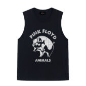 Pig Fly Pink Floyd Animals Album Vintage Front Tank Black - OtherBrick