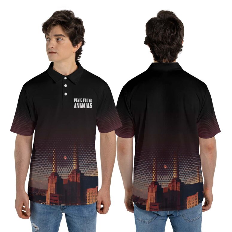 Animals Pig Fly Battersea Power Station Pink Floyd Polo Shirt