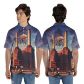 Pink Floyd Animals Pig Fly Mockup Polo Shirt (men) (1) - OtherBrick