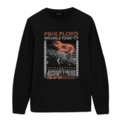 Pink Floyd Animals Tour 1977 At The Jeppesen Stadium Texas Front Longsleeve Black - OtherBrick