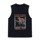 Pink Floyd Animals Tour 1977 At The Jeppesen Stadium Texas Front Tank Black - OtherBrick