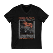 Pink Floyd Animals Tour 1977 At The Jeppesen Stadium Texas Front Vneck Black - OtherBrick