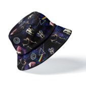 Pink Floyd Dsotm Wywh The Division Bell Atom Heart Mother Pig And Pulse Bucket Hat Black - OtherBrick