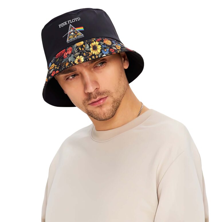 Pink Floyd Dark Side Of The Flower Bucket Hat Pink Floyd Dark Side Of The Flower Bucket Hat