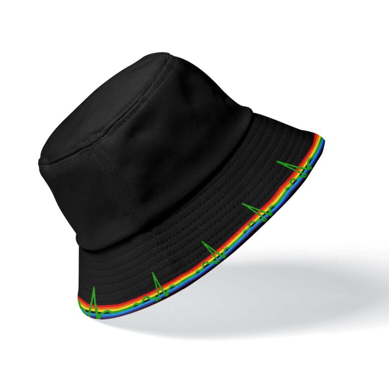 Pink Floyd Dark Side Of The Moon HeartBeat Bucket Hat