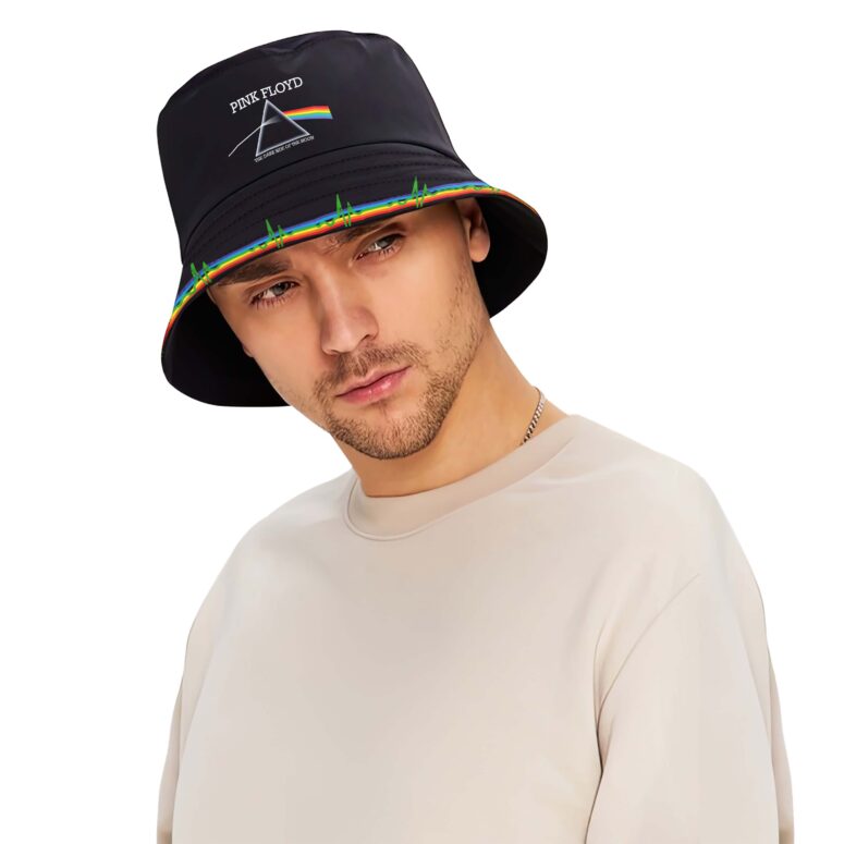 Pink Floyd Dark Side Of The Moon HeartBeat Bucket Hat