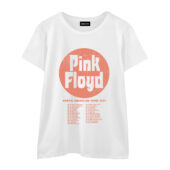 Pink Floyd North American Tour Dates 1971 Live Concert Rock Band Front Wtee White - OtherBrick