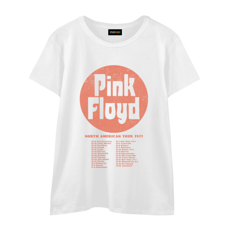 Pink Floyd North American Tour Dates 1971 Live Concert Rock Band Shirt