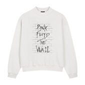 Pink Floyd The Wall Logo Classic Rock Metal Band Front Sweatshirt White - OtherBrick