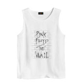 Pink Floyd The Wall Logo Classic Rock Metal Band Front Tank White - OtherBrick