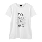 Pink Floyd The Wall Logo Classic Rock Metal Band Front Wtee White - OtherBrick
