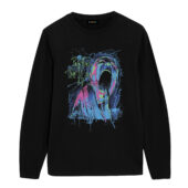 Pink Floyd The Wall Screaming Face Art Front Longsleeve Black - OtherBrick