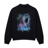 Pink Floyd The Wall Screaming Face Art Front Sweatshirt Black - OtherBrick