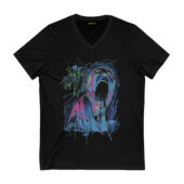 Pink Floyd The Wall Screaming Face Art Front Vneck Black - OtherBrick
