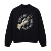 Pink Floyd Wish You Were Here 1975 Machine Front Sweatshirt Black - OtherBrick