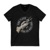 Pink Floyd Wish You Were Here 1975 Machine Front Vneck Black - OtherBrick