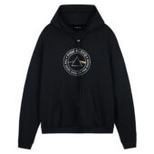 Rock Band Pink Floyd Dark Side Of The Moon Logo Front Hoodie Black - OtherBrick