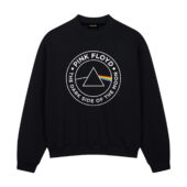 Rock Band Pink Floyd Dark Side Of The Moon Logo Front Sweatshirt Black - OtherBrick